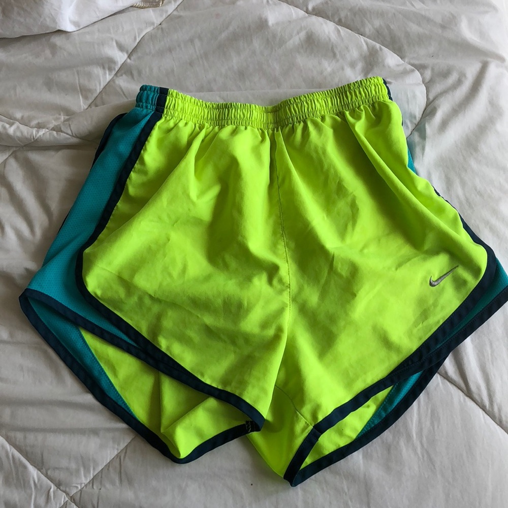 NIKE women’s neon drifit shorts.